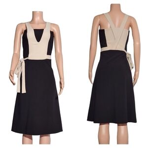 Cavalier Black And Beige Strappy Jumper Dress Sz XS